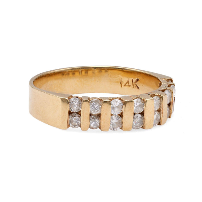 Vintage Diamond 14k Yellow Gold Band