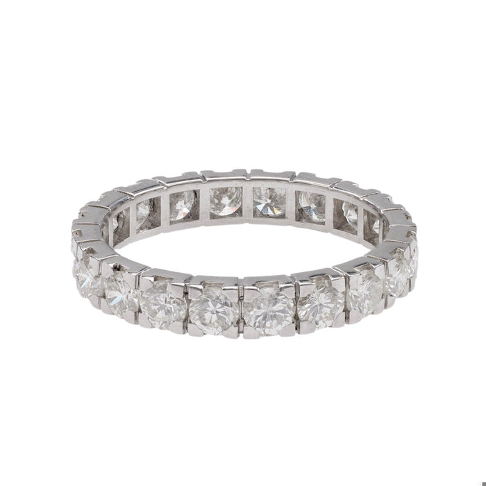 Vintage Diamond 18k White Gold Eternity Band