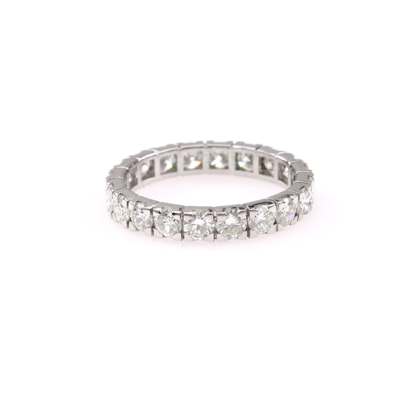 Vintage Diamond 18k White Gold Eternity Band