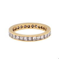 Vintage Diamond 18k Yellow Gold Eternity Band