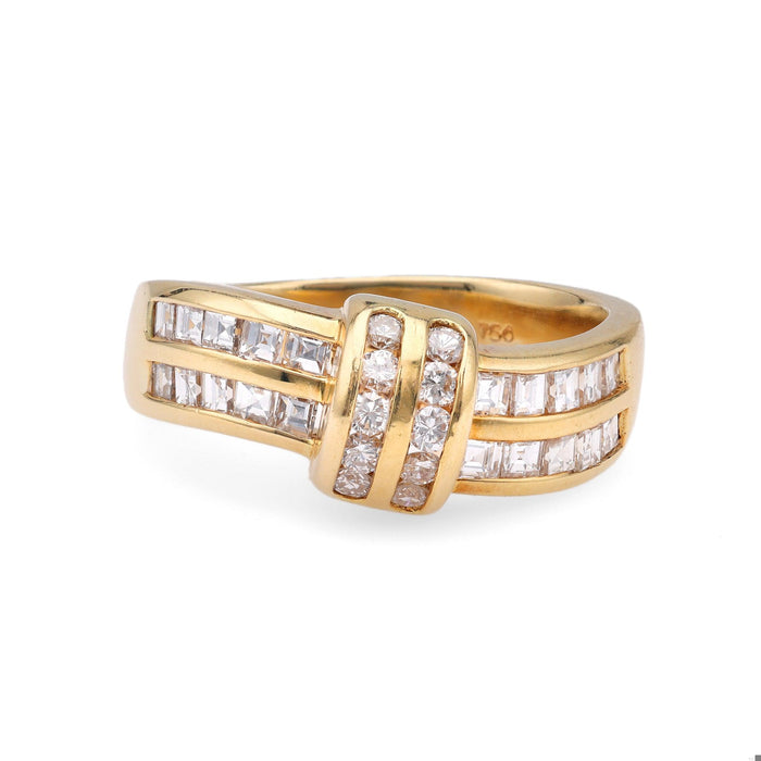 Vintage Diamond 18k Yellow Gold Ring