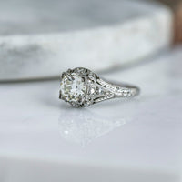 1.40ct Old Euro Vintage Filigree Diamond Engagement Ring | Guilding