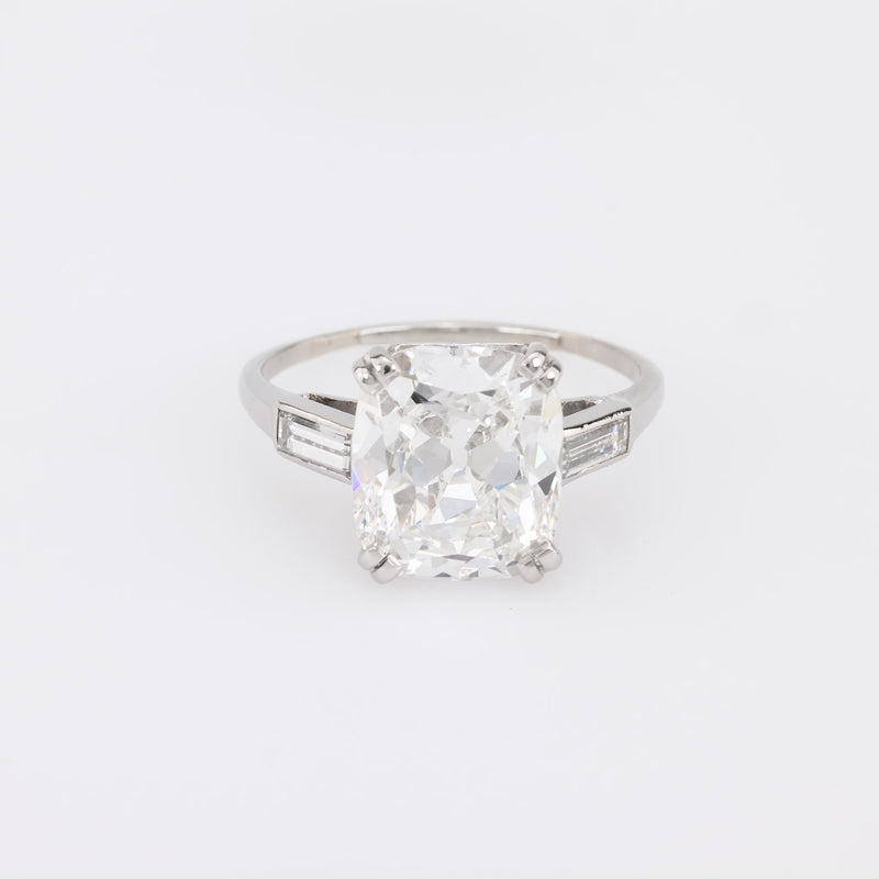 Boucheron GIA 4.80 carat cushion cut diamond platinum engagement ring