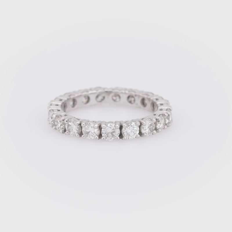 Mid Century diamond platinum eternity band