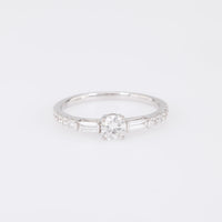 Modern Diamond 18K White Gold Engagement Ring