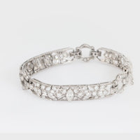 Art Deco 7.80 carat total weight diamond platinum bracelet