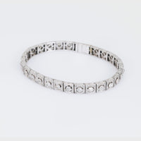 French Art Deco platinum diamond bracelet