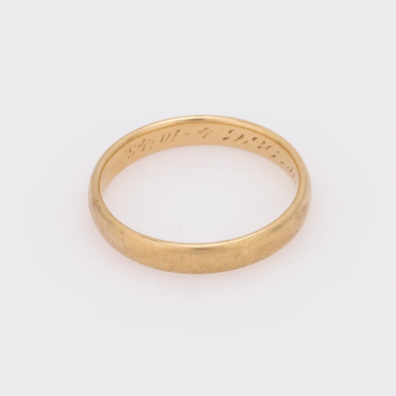 Retro 14k yellow gold wedding band