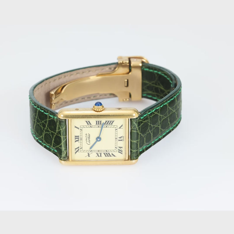 Cartier Paris gold plated Tank watch