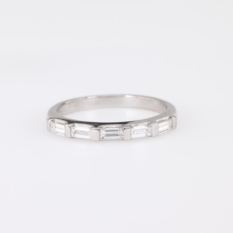 Vintage Diamond Platinum Wedding Band