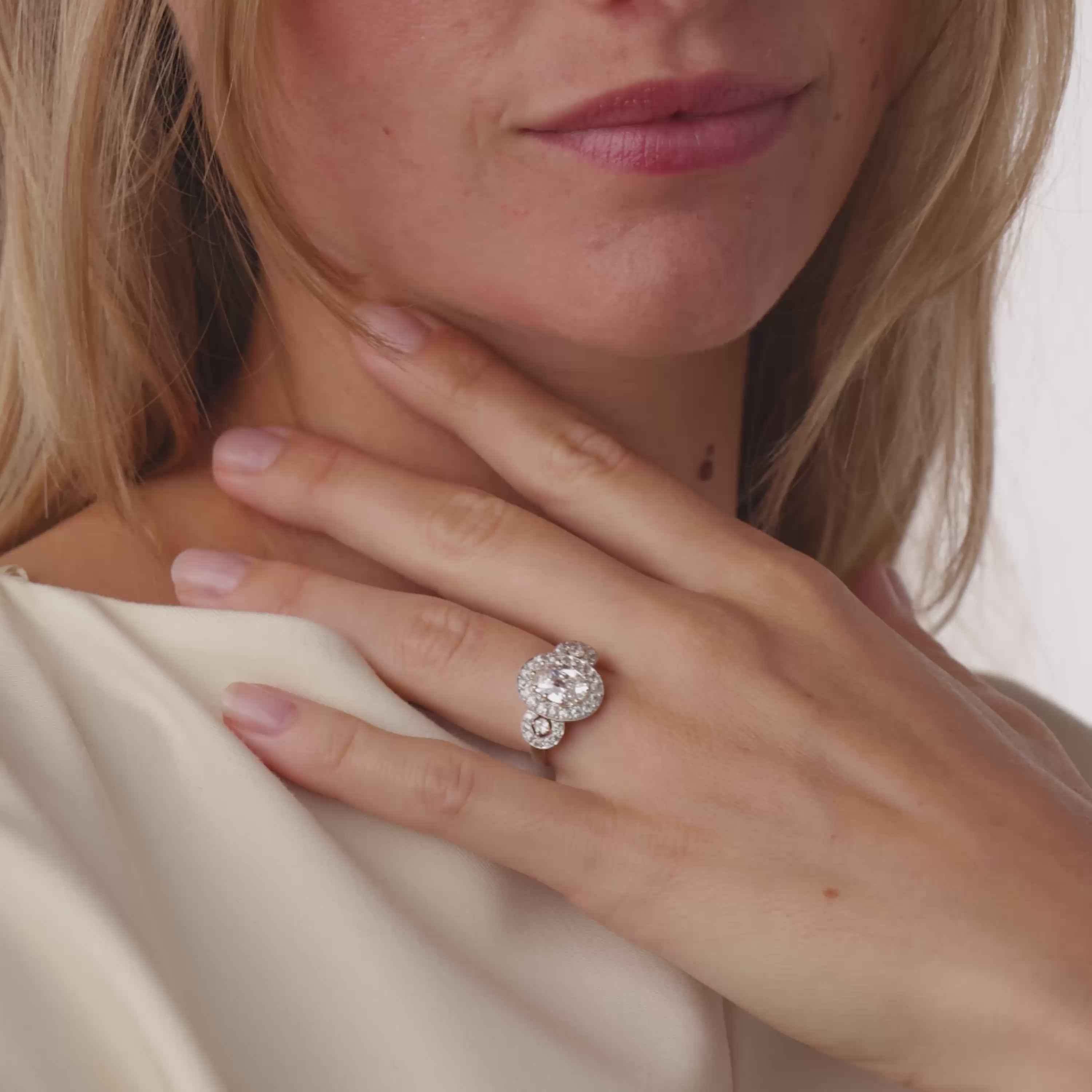 GIA 2.01 carat D flaweless diamond 18k rose gold and platinum ring