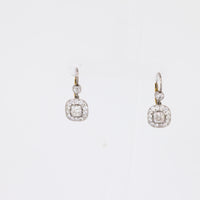 Edwardian Inspired Diamond Platinum Drop Earrings