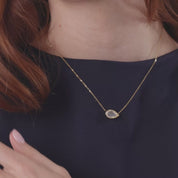 Contemporary GIA 2.02 carat diamond 18k yellow gold necklace