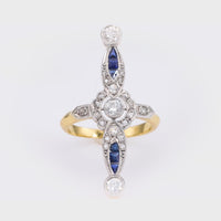 Belle Epoque Diamond and Sapphire Cocktail Ring