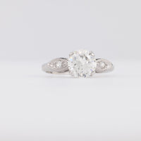 GIA 1.37 Carat Circular Brilliant Cut Diamond Platinum Engagement Ring