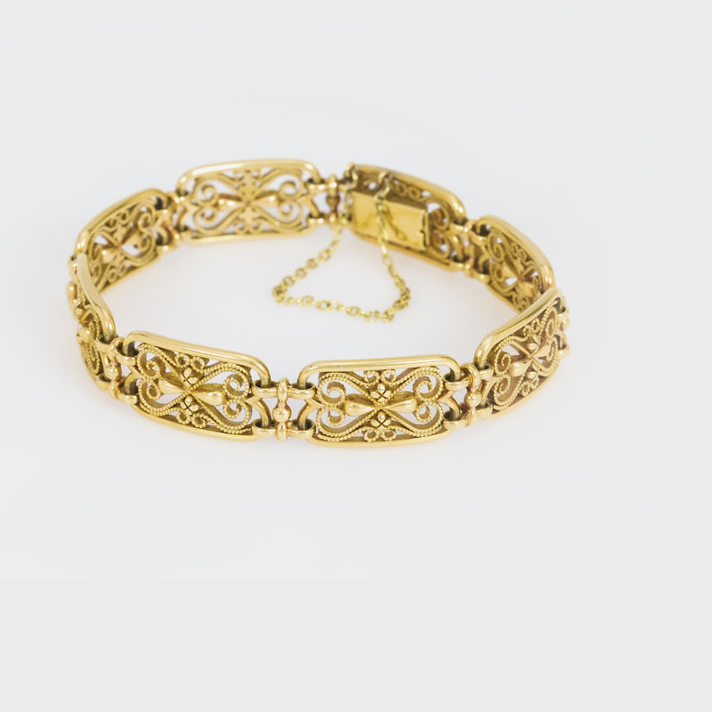 Antique french 18k yellow gold bracelet