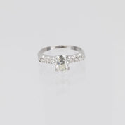 Art Deco GIA 1.10 carat old mine cut diamond platinum engagement ring