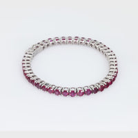 Puig Doria 15 carat total weight ruby 18k white gold tennis bracelet