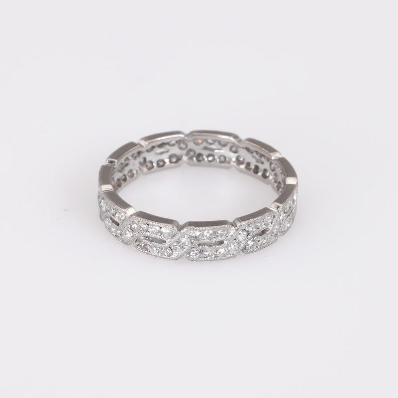 Vintage Diamond White Gold Eternity Ring