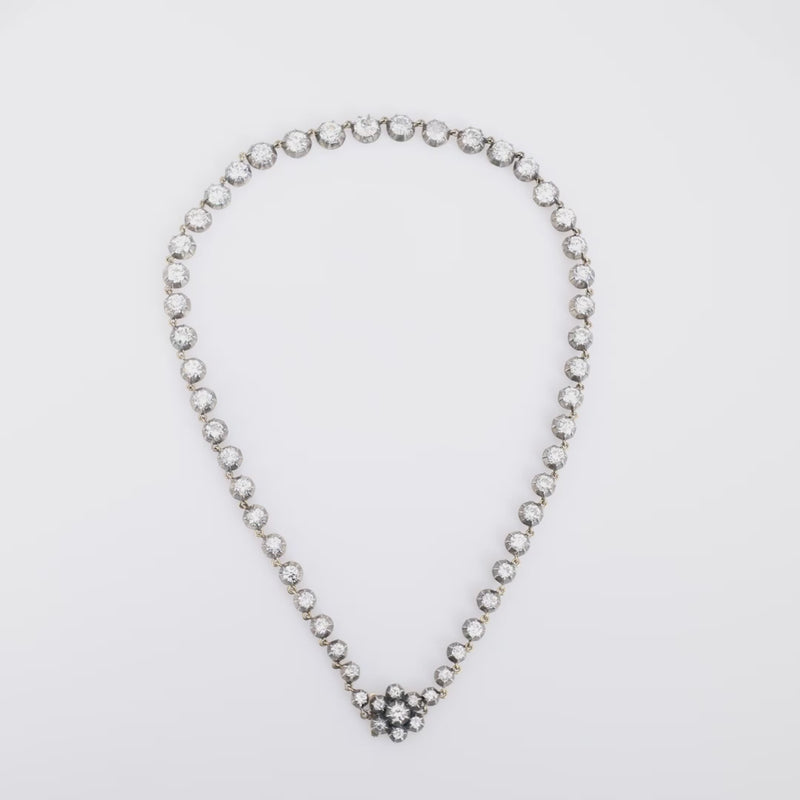 Georgian style 21.93 carat total weight diamond necklace