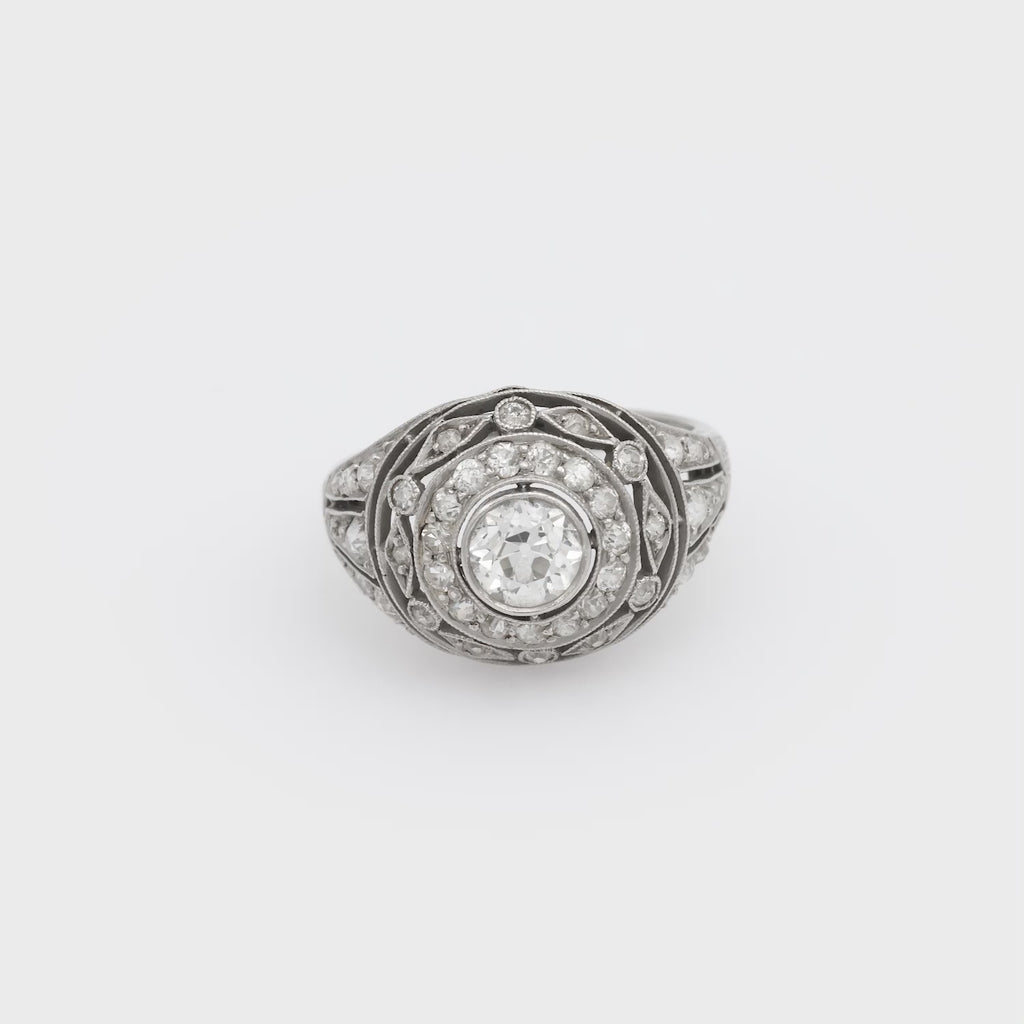 Art Deco diamond platinum ring