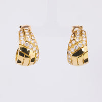 Cartier French 3 carat diamond 18k yellow gold clip on earrings