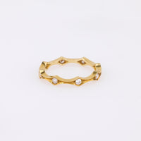 Vintage Diamond 18K Yellow Gold Eternity Ring