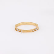 Modern Diamond 18K Yellow Gold Eternity Ring