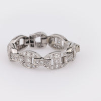 Art Deco diamond platinum flexible ring