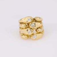 Vintage Diamond 18K Yellow Gold Ring