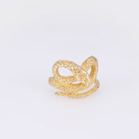 Vintage 14k yellow gold snake ring