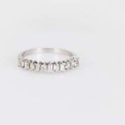 Vintage diamond platinum half eternity wedding band