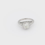 Art Deco GIA 1.65 carat diamond platinum engagement ring