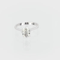 Vintage GIA 1.01 carat old mine cut diamond 18k white gold engagement ring