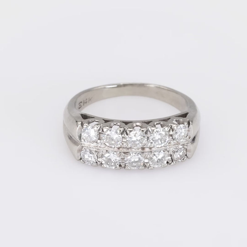 14k White Gold Diamond Band