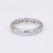 Vintage Diamond 18K White Gold Eternity Band