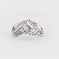 Modern 1.01 Carat Baguette Cut Diamond Platinum Ring