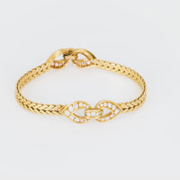 Cartier French diamond 18k yellow gold bracelet