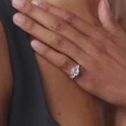 GIA 3.34 carat old mine cut diamond platinum engagement ring