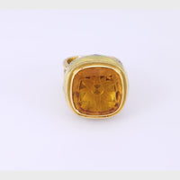 Stephen Webster Sunflower Intaglio Citrine Diamond 18K Yellow Gold Cocktail Ring