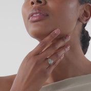 Art Deco diamond emerald onyx platinum ring