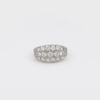 Mid Century diamond 14k white gold ring