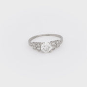 Edwardian diamond platinum engagement ring