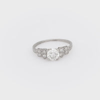 Edwardian diamond platinum engagement ring