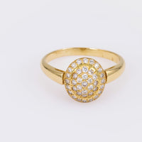 Yellow Gold Diamond Cluster Ring