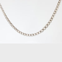 Vintage Inspired 14.58 carat total diamond weight platinum riviera necklace