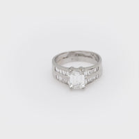GIA 1.27 carat emerald cut diamond platinum engagement ring
