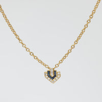 Cartier Paris diamond sapphire 18k yellow gold necklace