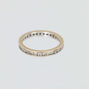 Vintage diamond 14k white gold wedding band