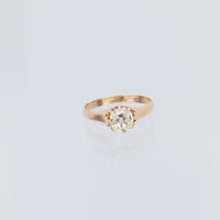Victorian GIA 1 carat diamond 14k rose gold engagement ring